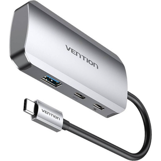 Vention - USB C to USB C Docking Station 3x USB3 0 PD 0 15m TNDHB gray