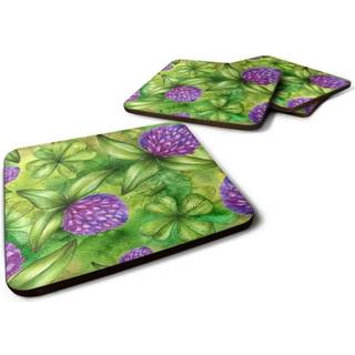 """" Caroline's Treasures Shamrocks in Bloom Foam Coaster Set på 4 3,5 multicolor """"