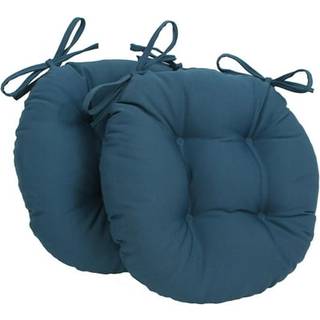Blazing Needles 16-tommer Twill rund stolepude 16"""" x 16"""" Indigo 2 Count
