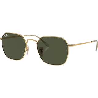Ray - Ban Unisex RB3694 JIM 001/31 Solbriller Metal Guld Grøn Geometrisk Normal