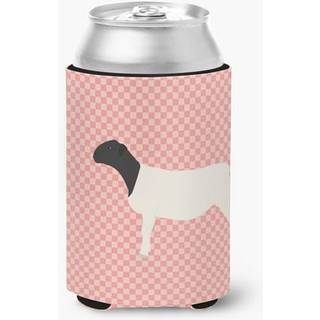 """" Carolines skatte dorper får pink check dekorativ kan hugger flerfarvet """"