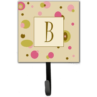 """" Caroline's Treasures CJ1004-BSH4 Letter B Initial Monogram-Tan Dots Leash Holder eller Key Hook Small Multicolor """"