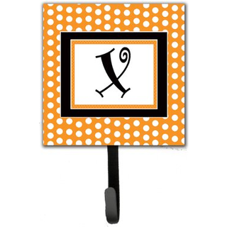 """" Caroline's Treasures CJ1033-XSH4-brev X indledende monogram-orange polka-prikker snor indehaver eller nøgle krog lille flerfarvet """"