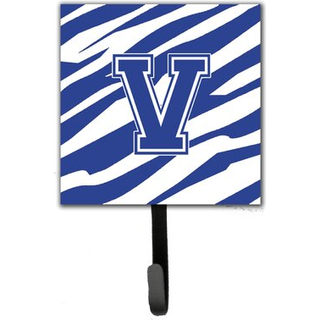 """" Caroline's Treasures CJ1034-VSH4-brev v indledende Tiger Stripe Blue and White Leash Holder eller Key Hook Small Multicolor """"