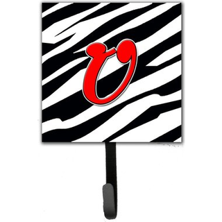 """" Caroline's Treasures CJ1024-SUSH4-brev U Initial Monogram-Zebra Red Leash Holder eller Key Hook Small Multicolor """"