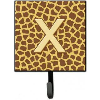 """" Caroline's Treasures CJ1025-XSH4-brev X indledende monogram-giraffe-snorhaver eller nøglekrog lille multicolor """"