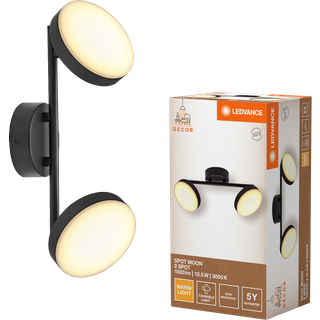 LEDVANCE Decor Spot Moon 2 830 Spotlampe i sort