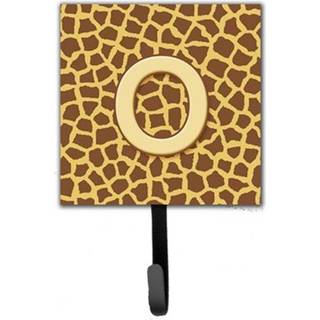 """" Caroline's Treasures CJ1025-OSH4-brev o Indledende monogram-Giraffe-snorhaver eller nøglekrog lille multicolor """"