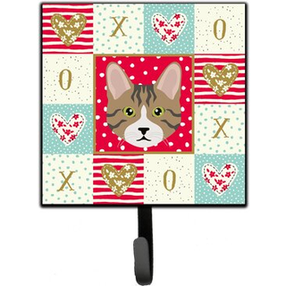 """" Caroline's Treasures Dragon Li Cat Love Leash eller Key Holder Hooks Multicolor """"