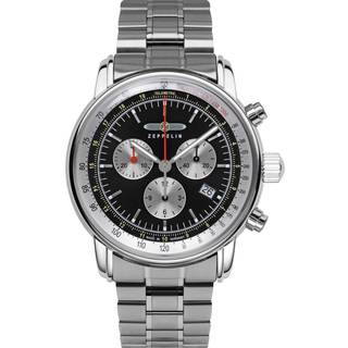 Zeppelin 8888MB-2 Herrenuhr LZ 14 Marine Chronograph Stahl/Schwarz