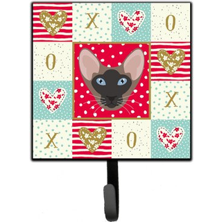 """" Caroline's Treasures Oriental Bicolor Cat Love Leash eller Key Holder Hooks multicolor """"