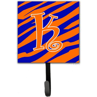 """" Caroline's Treasures CJ1036-KSH4 BREV K den første Tiger Stripe Blue og Orange Leash Holder eller Key Hook Small Multicolor """"