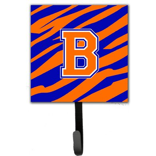 """" Caroline's Treasures CJ1023-BSH4 Letter B Initial Monogram-Tiger Stripe-Blue Orange Leash Holder eller Key Hook Small Multicolor """"