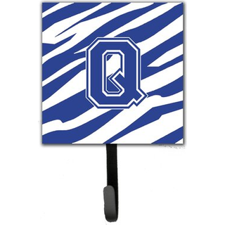 """" Caroline's Treasures CJ1034-QSH4-brev q Initial Tiger Stripe Blue and White Leash Holder eller Key Hook Small Multicolor """"