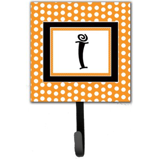 """" Caroline's Treasures CJ1033-ISH4-brev I indledende monogram-orange polka prikker snor indehaver eller nøgle krog lille multicolor """"