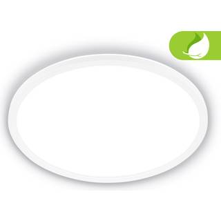 Loftlampe Tava A, Ø 42 cm, plast, hvid