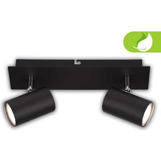 Loftlampe Isil A, sort, 2 lyskilder, metal, drejelig