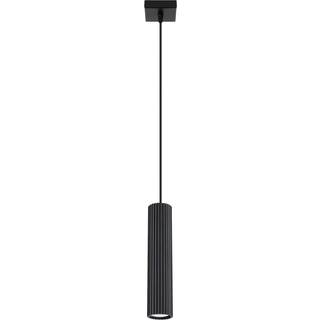 Carbon pendellampe, sort, Ø 6 cm, aluminium