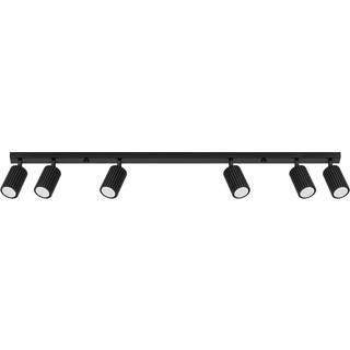 Loftspot carbon, sort, længde 117 cm, aluminium, 6 lyskilder.