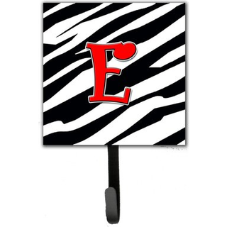 """" Caroline's Treasures CJ1024-esh4 Brev E Initial Monogram-Zebra Red Leash Holder eller Key Hook Small Multicolor """"
