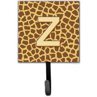 """" Caroline's Treasures CJ1025-ZSH4-bogstav Z Indledende monogram-Giraffe-snorhaver eller nøglekrog lille multicolor """"