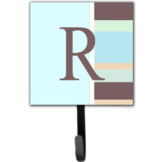 """" Caroline's Treasures CJ1003-RSH4 Letter R Initial Monogram-Blue Stripes Leash Holder eller Key Hook Small Multicolor """"