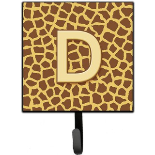 """" Caroline's Treasures CJ1025-DSH4 Letter D Initial Monogram-Giraffe Leash Holder eller Key Hook Small Multicolor """"