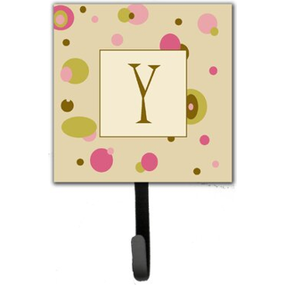 """" Caroline's Treasures CJ1004-YSH4 BREV Y Indledende monogram-tan prikker snor indehaver eller nøglekrog lille flerfarvet """"