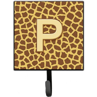 """" Caroline's Treasures CJ1025-PSH4 Letter P Initial Monogram-Giraffe Leash Holder eller Key Hook Small Multicolor """"