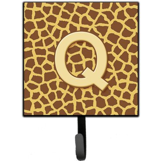 """" Caroline's Treasures CJ1025-QSH4-brev q Initial Monogram-Giraffe Leash Holder eller Key Hook Small Multicolor """"