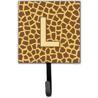 """" Caroline's Treasures CJ1025-LSH4-brev L Initial Monogram-Giraffe Leash Holder eller Key Hook Small Multicolor """"