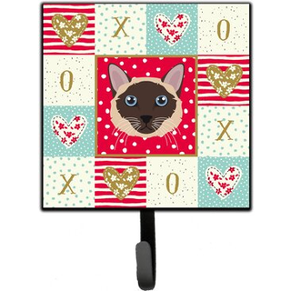 """" Caroline's Treasures Siamese Traditional Cat Love Leash eller Key Holder Hooks Multicolor """"