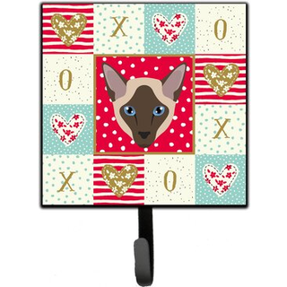 """" Caroline's Treasures Siamese Modern Cat Love Leash eller Key Holder Hooks Multicolor """"