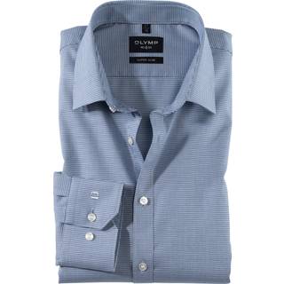 OLYMP Herren Hemd blau meliert Slim Fit