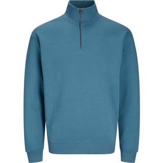 Ensfarvet Sweatshirt Med Halv Lynlås