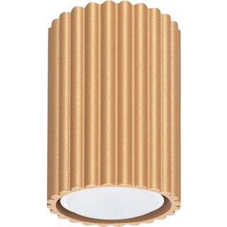 Loftslampe Karbon SOLLUX LIGHTING, dæmpbar, Messing/guld, Stue/spisestue, Aluminium, Moderne