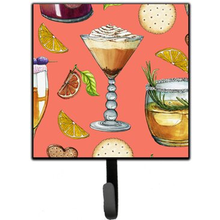 """" Caroline's Treasures Drinks and Cocktails Salmon Wall Hook Small Multicolor """"
