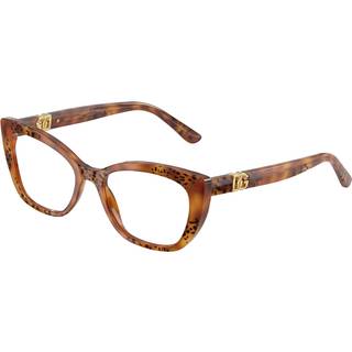Dolce & Gabbana Kvinde DG3398 3380 Optiske stel Acetat Skildpadde Transparent Cat Eye Normal