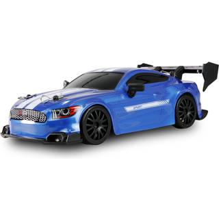 Fjernstyret Driftbil 1:24 – 4WD RTR med LED-lys - med ekstra dæk - Blå