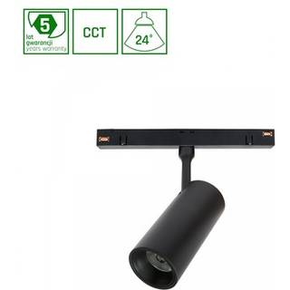 System Shift Smart-Spot M 10W - Skinne Lys Ø44x161x106mm, 24°, Sort, CCT/Dim - Kulør : CCT (Varm til Kold Hvid)