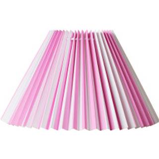Plisséskærm Stribet Pink/Hvid 21 cm