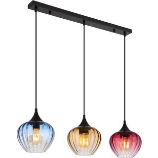 Globo Glas hængelampe Sander, dæmpbar, Multifarvet, Stue/spisestue, Glas