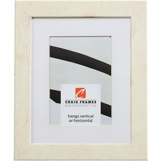 Craig rammer Colori 11 x 14 tommer rustik off-white billedramme matet for at vise et 8 x 10 tommer foto