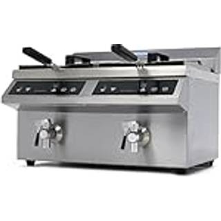 Friture - 2 x 8L - 2 kurve - med aftapningshane - Induktion
