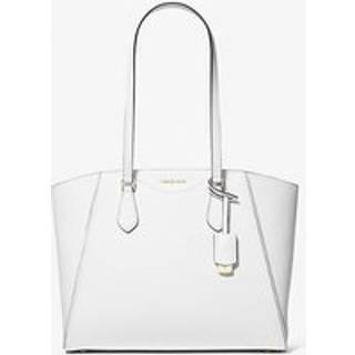 MK Taryn Large Leather Tote Bag - White - Michael Kors - ONE SIZE