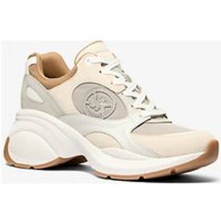MK Zuma Color-Block Leather and Nylon Trainer - Natural - Michael Kors - EU 41