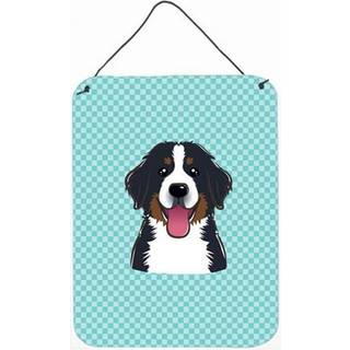 """" Caroline's Treasures Checkerboard Blue Bernese Mountain Dog Wall eller Door Hanging Prints 16 """" """" X 12 """" """" """"