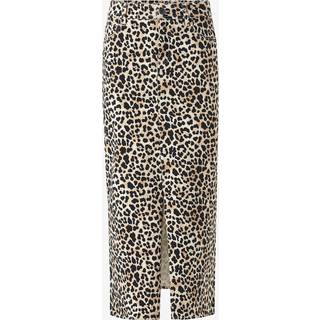 Lang, leopard twillkjole