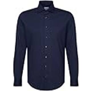 Seidensticker Herren Hemd blau meliert Slim Fit