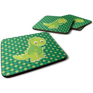"""" Caroline's Treasures Iguanodon Dinosaur Foam Coaster Set på 4 3,5 multicolor """"